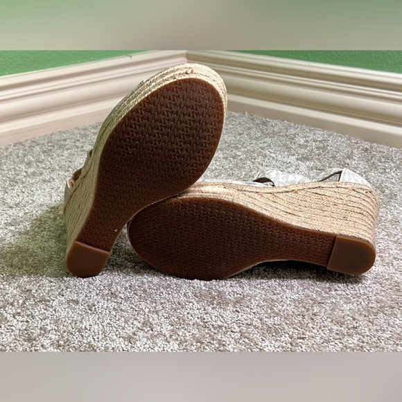 Michael Kors Cream Wedges with Gold Accents - Picture 7 of 7